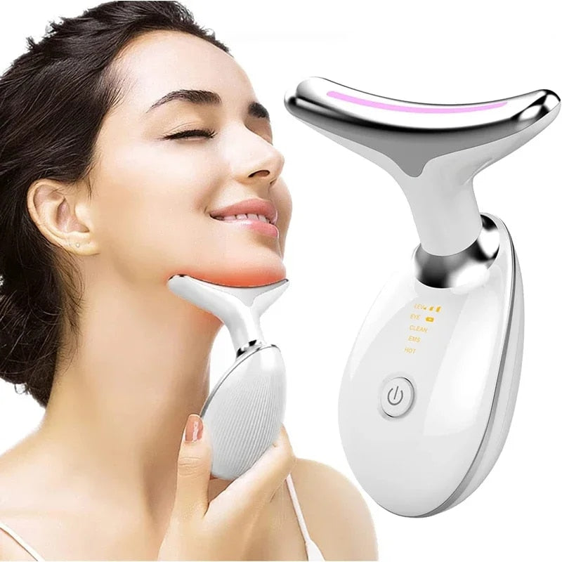 Face Massager Anti Aging Neck Eye Massager 45 Heat High Frequency Vibration  Anti Wrinkle Facial Device