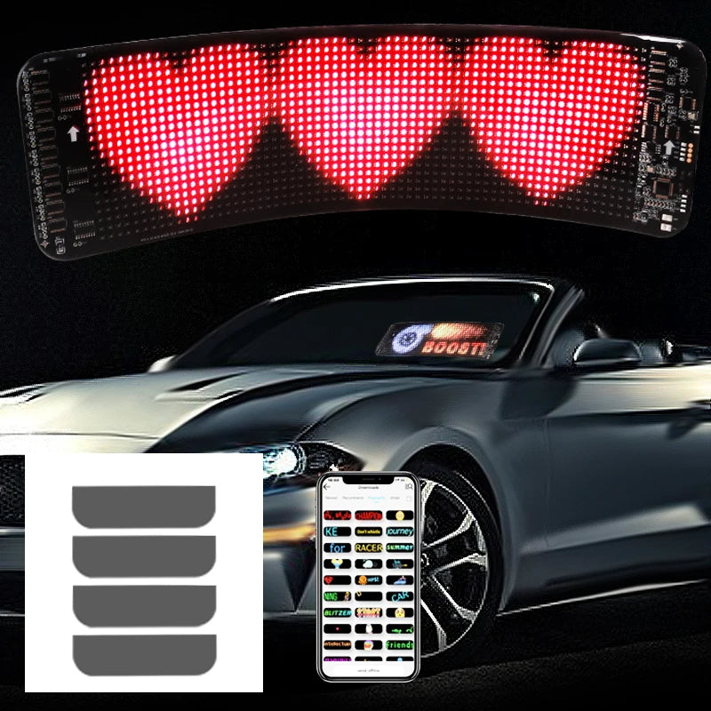 Led Flexible Screen Auto Display Led Flexible Screen Auto Heckscheibe Led  Flexible Car Screen Hk